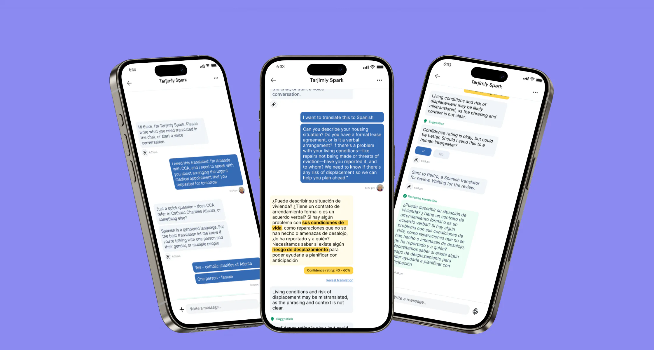 Spark AI feature — human handoff flow